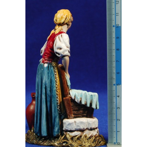 Cleaning woman 12-13  cm plastic Moranduzzo - Landi 700 style