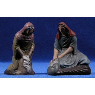 Pastora lavandera 12 cm barro pintado Figuralia