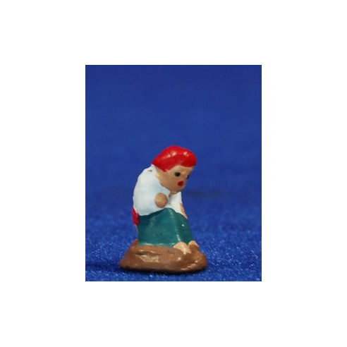 caganer 2 cm clay painted Aurora