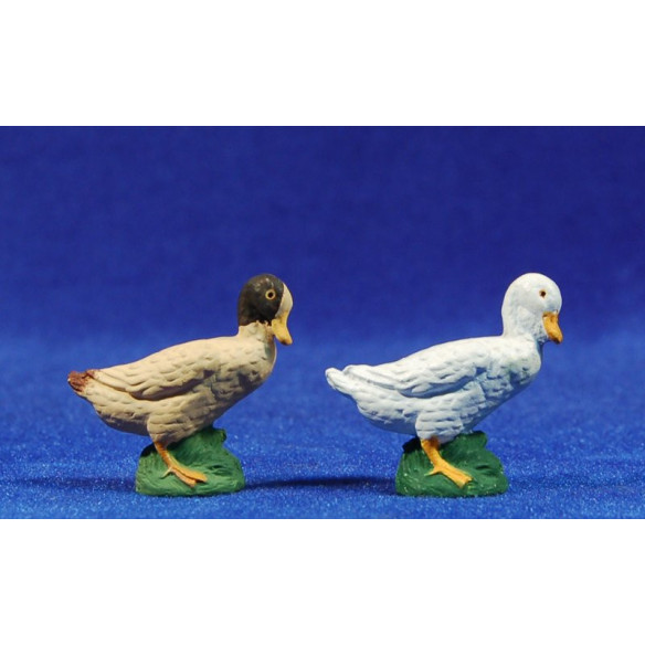Duck 11 cm clay painted