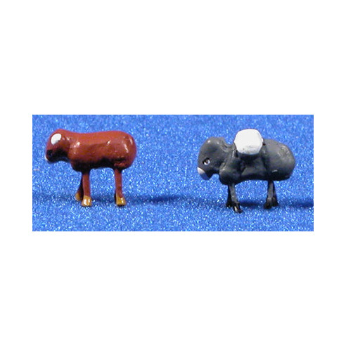 Buey o mula 1 cm barro pintado Aurora