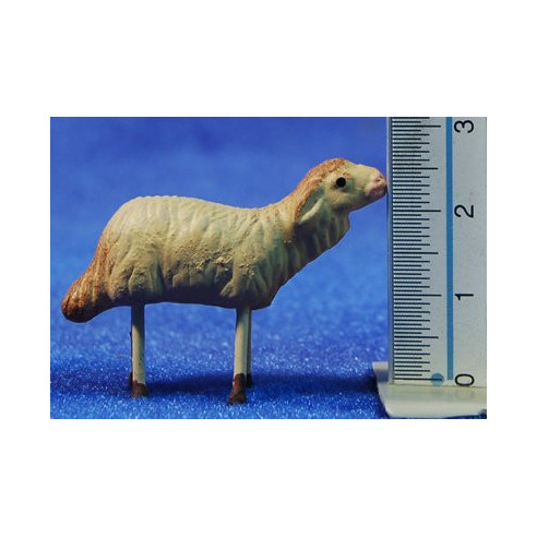 Lamb 6 cm clay painted