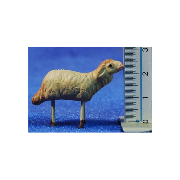 Lamb 6 cm clay painted