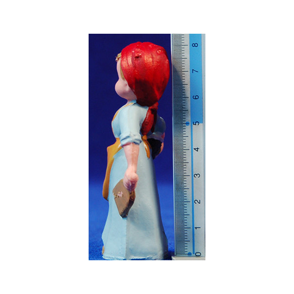 Pastora lavandaia con pala 8 cm plastica moderno Belenes Puig