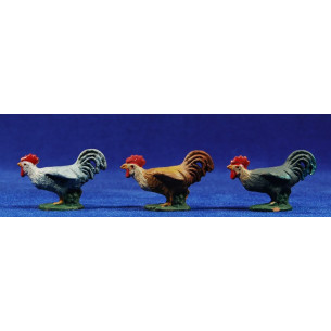 Rooster M2 11 cm clay painted