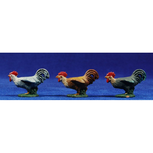 Gallo M2 11 cm barro pintado