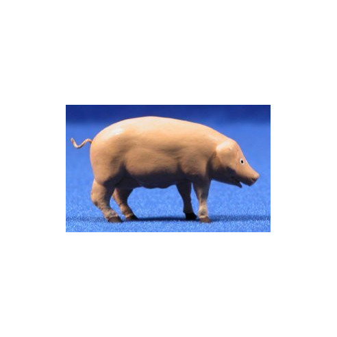 Cerdo 11 cm barro pintado