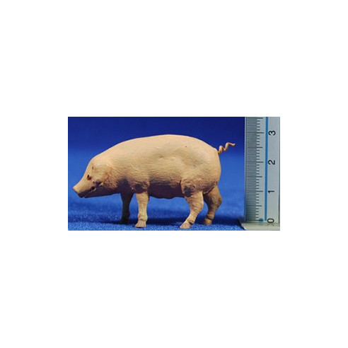 Pig 11 cm clay painted
