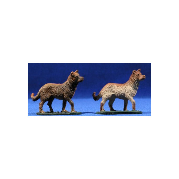 Perro 11 cm barro pintado