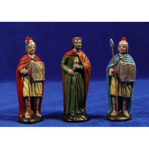 Herodes i 2 soldats romans 9 cm fang pintat Figuralia