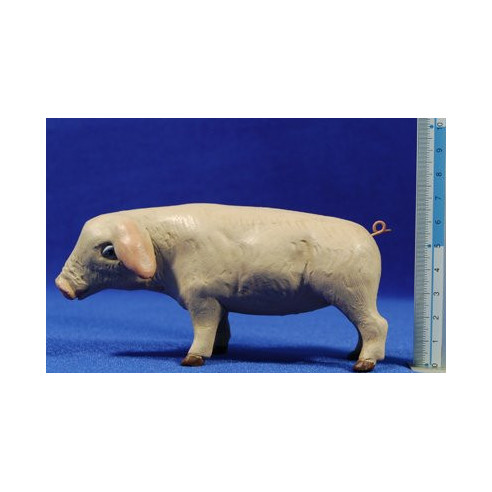 Cerdo 18 cm barro pintado Figuralia