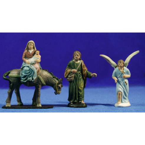 Huida a Egipto 9 cm barro pintado Figuralia