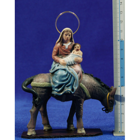 Huida a Egipto 9 cm barro pintado Figuralia