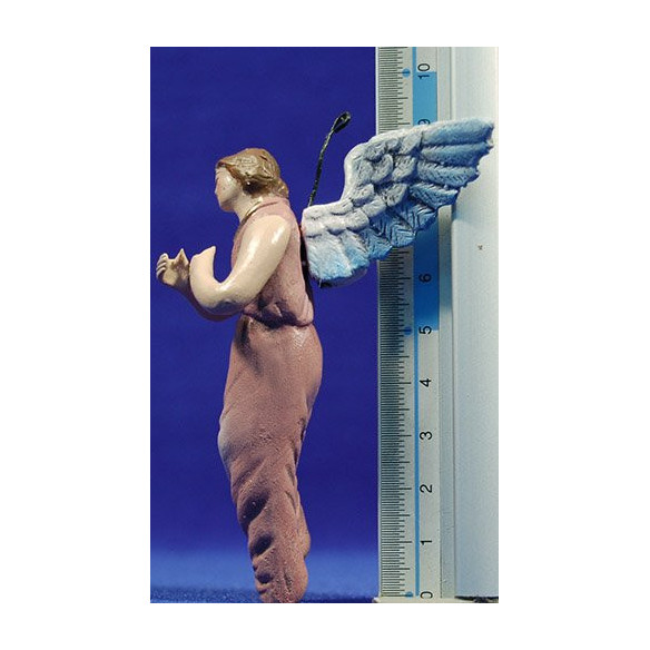Ángel nacimiento o anunciata 6 cm barro pintado Figuralia