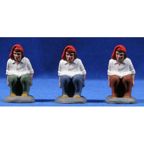 Caganer 10 cm terracotta dipinte