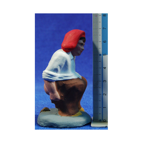 Caganer 10 cm terracotta dipinte