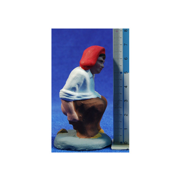Caganer 10 cm clay painted