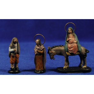Pidiendo posada 5 cm barro pintado Figuralia