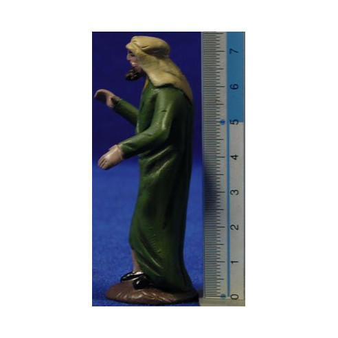 Huida a Egipto 7 cm barro pintado Figuralia