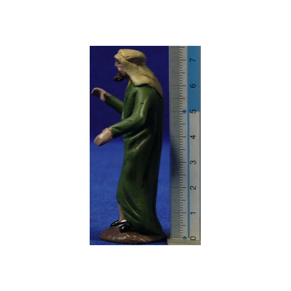 Huida a Egipto 7 cm barro pintado Figuralia