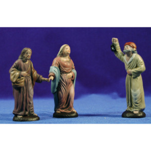 Pidiendo posada 9 cm barro pintado Figuralia