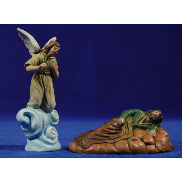 Sogno di San Giuseppe 9 cm terracotta dipinte Figuralia