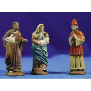 Presentazione al Tempio 9 cm terracotta dipinte Figuralia