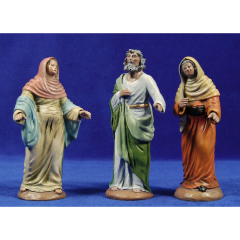 Visitazione 16 cm terracotta dipinte Figuralia