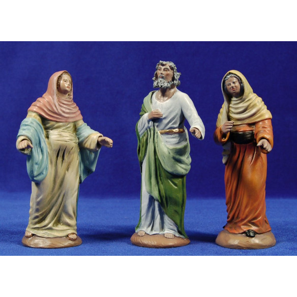 Visitazione 16 cm terracotta dipinte Figuralia