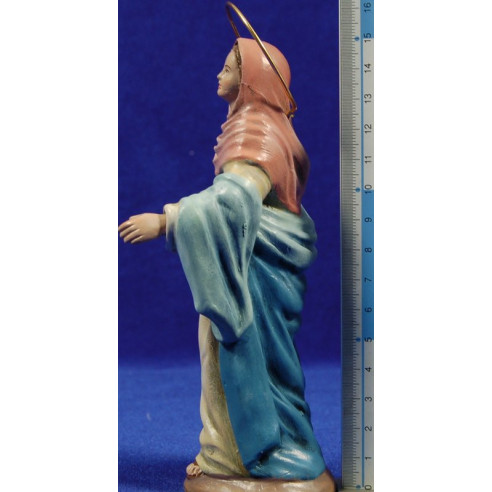 Visitazione 16 cm terracotta dipinte Figuralia