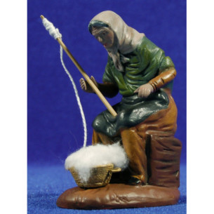 Hilandera 12 cm barro pintado Figuralia