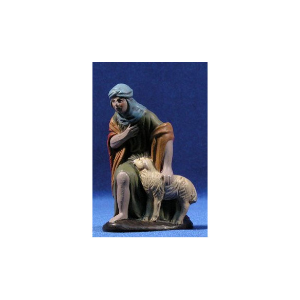 Pastor amb xai adorant 12 cm fang pintat Figuralia