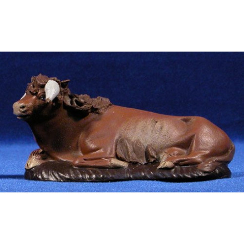 Bue 16 cm terracotta dipinte Figuralia