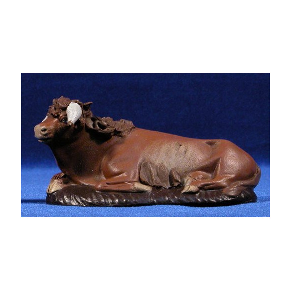 Buey 16 cm barro pintado Figuralia