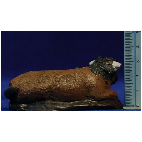 Cow 9 cm clay painted Figuralia