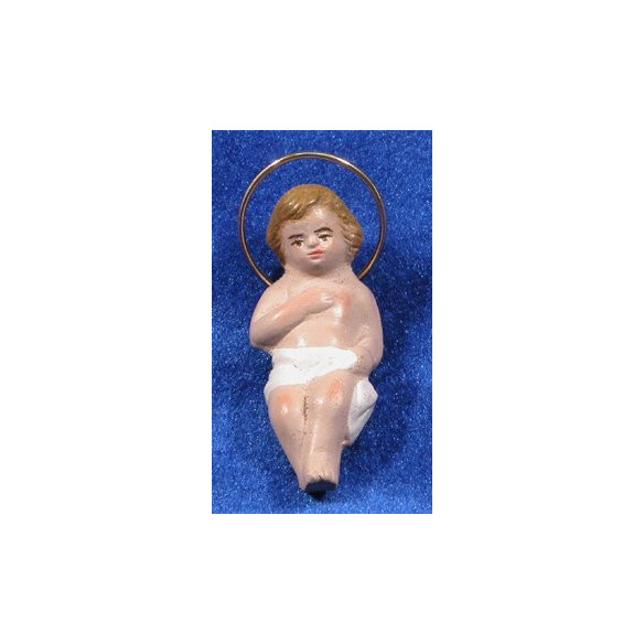Gesù bambino 12 cm terracotta dipinte Figuralia