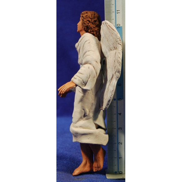 Ángel colgar 12 cm barro pintado Delgado