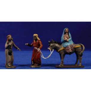 Asking for lodging 7 cm clay painted Figuralia