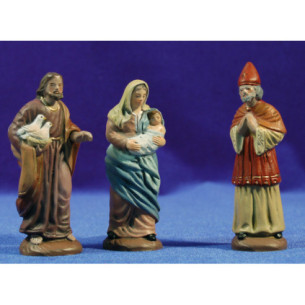 Presenting at temple 9 cm clay painted Figuralia