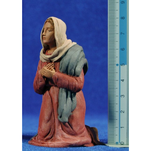 Anunciación a la Virgen 12 cm barro pintado Delgado