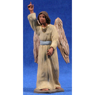 Ángel 12 cm barro pintado Delgado