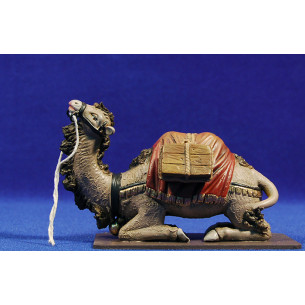 Camel  lying12 cm clay painted Figuralia