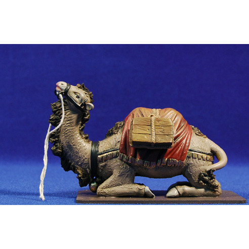 Camel  lying12 cm clay painted Figuralia