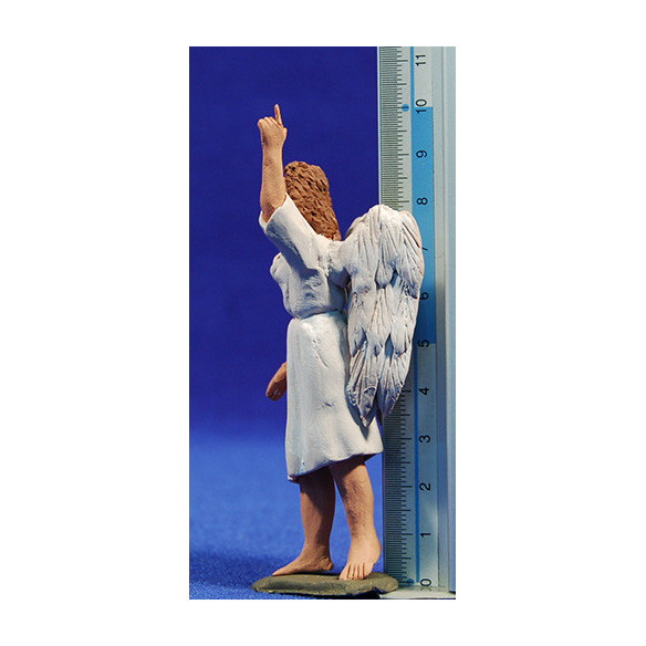 Ángel 8 cm barro pintado Delgado