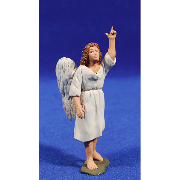 Ángel 8 cm barro pintado Delgado