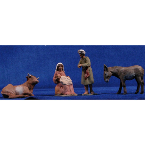 Nacimiento hebreo de pie 8 cm barro pintado Delgado