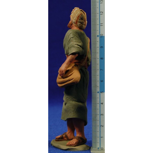Huida a Egipto 12 cm barro pintado Delgado
