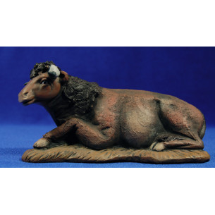 Buey 18 cm barro pintado Figuralia