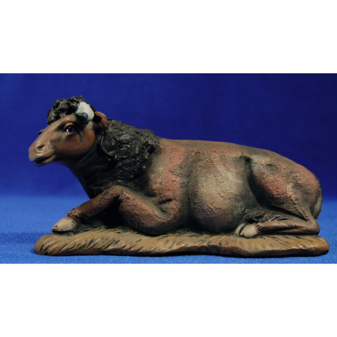 Bue 18 cm di terracotta dipinte Figuralia