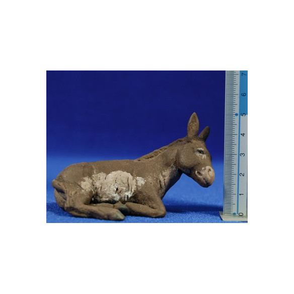 Mula estirada 12 cm barro pintado Delgado